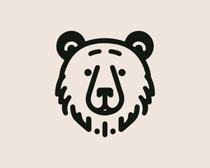 Panda Bear Logo Design Icon Symbol Vector Template.