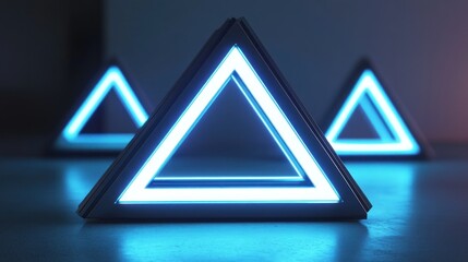 Glowing Blue Triangles