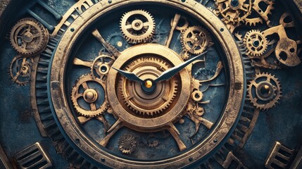 Obraz premium Clock / Time Management Concept with generative ai