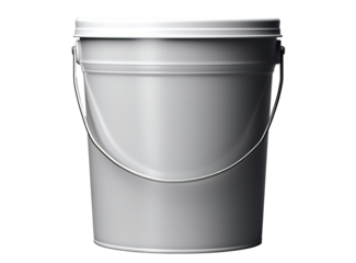 Paint bucket mockup, on isolated transparent background