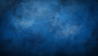 Fototapeta premium A textured blue abstract background with a dark vignette.