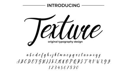 Texture Font Stylish brush painted an uppercase vector letters, alphabet, typeface