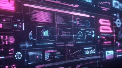 Fototapeta premium Futuristic Tech Interface