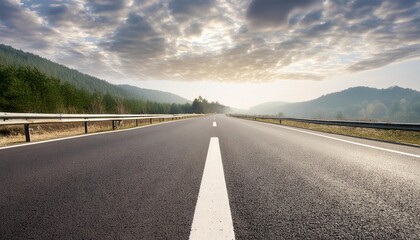 Naklejka premium empty asphalt highway