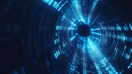 Abstract Digital Tunnel with Binary Code