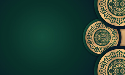 Luxury mandala background with golden arabesque pattern arabic islamic east style. - Vector.