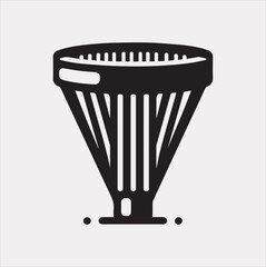 Filter icon Vector silhouette icon on a white background