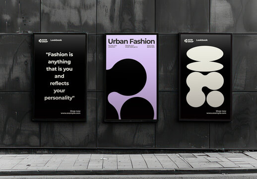 Outdoor Ad Posters Mockup With Generative AI
