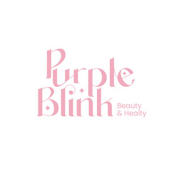 Pink Lettering of Purple Blink Logo