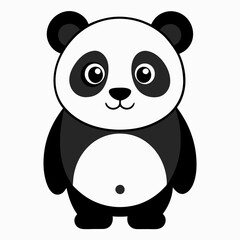 Panda, Panda head, Vector Illustrations