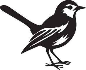 Magpie logo. Isolated magpie on white background. Vector seamless pattern of hand drawn doodle sketch colored magpie bird isolated on white background