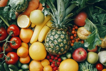 Assorted Tropical Fruits and Vegetables