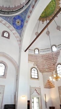 the inner ceiling of the Gazi Husrev Bey's Madrasa in Sarajevo, Bosnia Herzegovina.