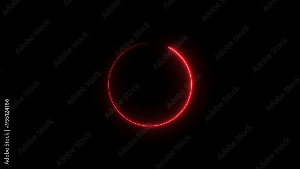Canvas Prints abstract beautiful neon light glowing circle frame background concept illustration.