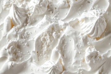 White fluffy meringue background. Perfect for use with food and drink photography.