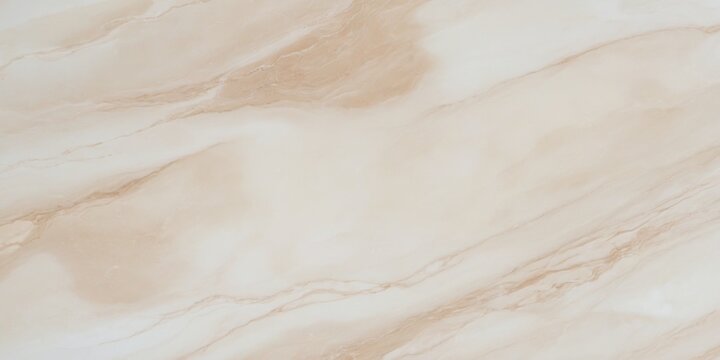 Close-up of smooth and glossy light beige marble surface with po