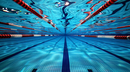 Competitive swimming.