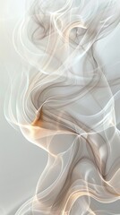 Delicate, abstract steam swirls with a clear area for text