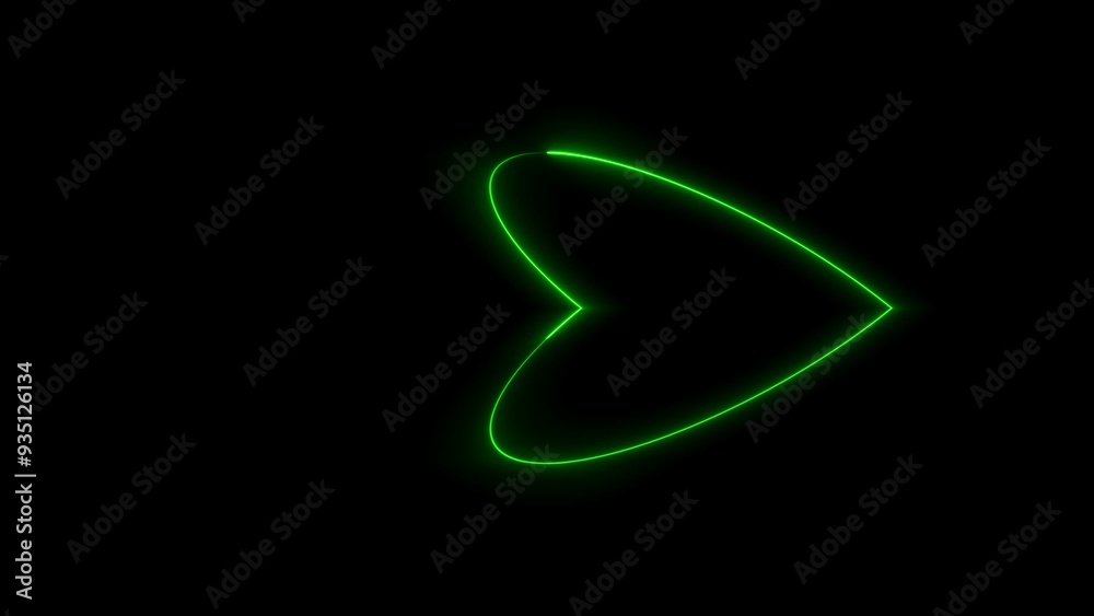 Wall mural abstract neon line frame loading background illustration.