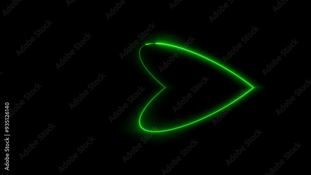 Wall mural abstract neon line frame loading background illustration.