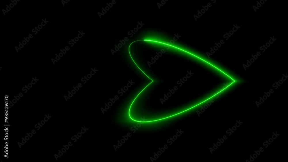 Wall mural abstract neon line frame loading background illustration.