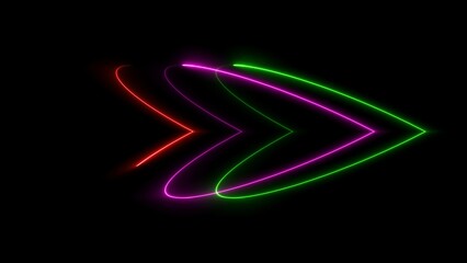 Abstract neon line frame loading background illustration.