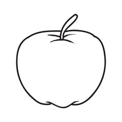 apple outline vector illustration