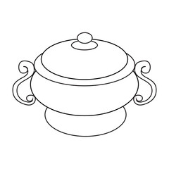ewer line vector illustration