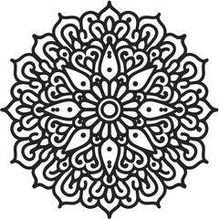 mandala design isolated with white
