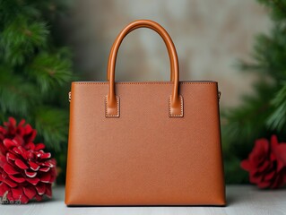 Leather handbag with a timeless silhouette, focus on classic style and highquality craftsmanship