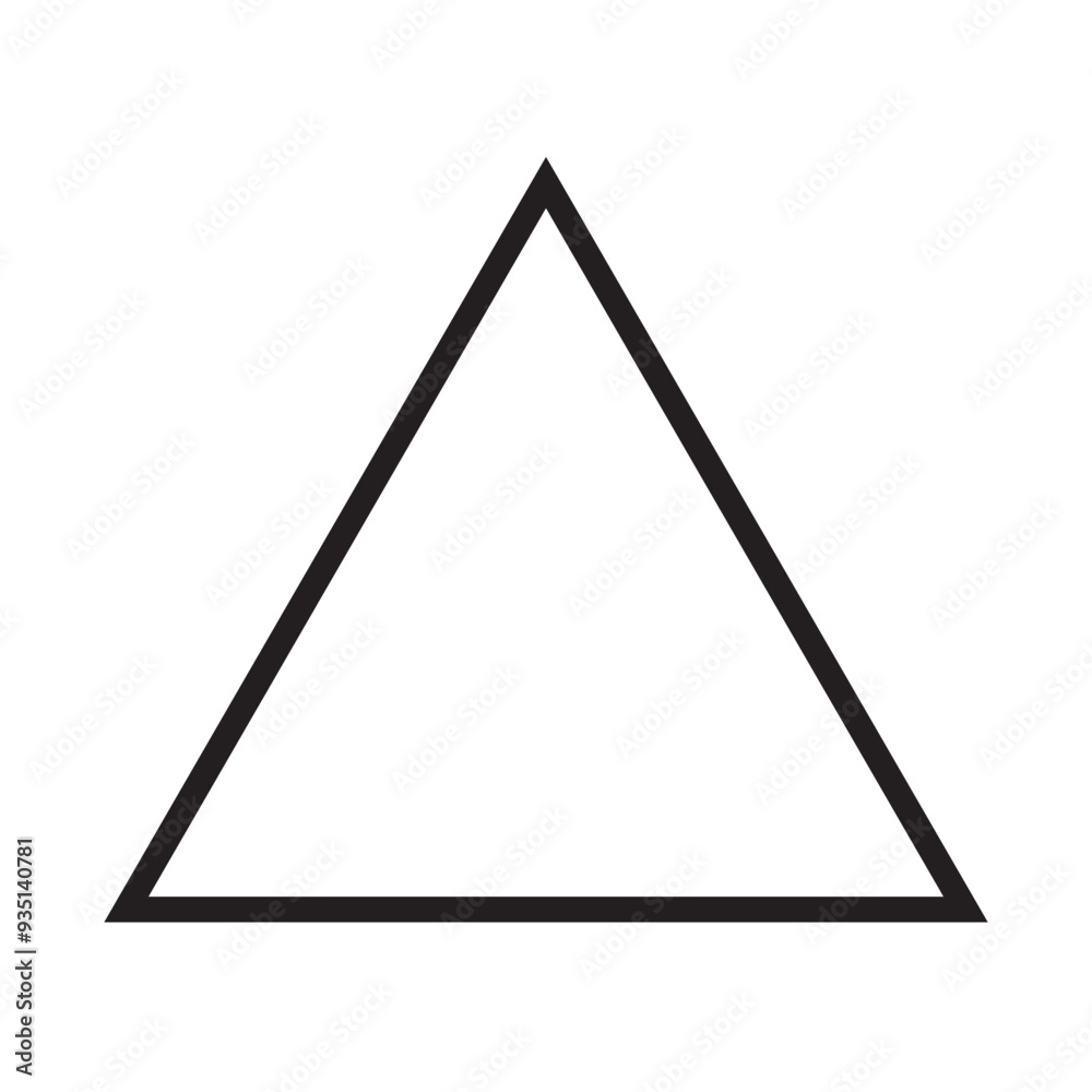 Wall mural icon equilateral triangle