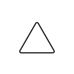 Triangle up arrow or pyramid line art vector icon for apps and websites