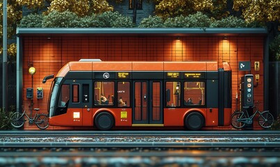 Illustration of sustainable transportation options including electric vehicles bicycles and public transit emphasizing their role in achieving sustainable development goals