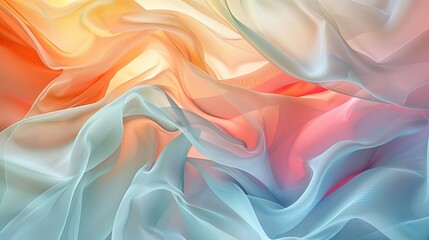 Obraz premium Gentle, abstract pastel shapes with a clear area for text