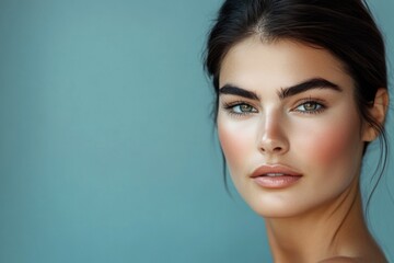 Fototapeta premium Radiant beauty portrait of young woman with flawless skin