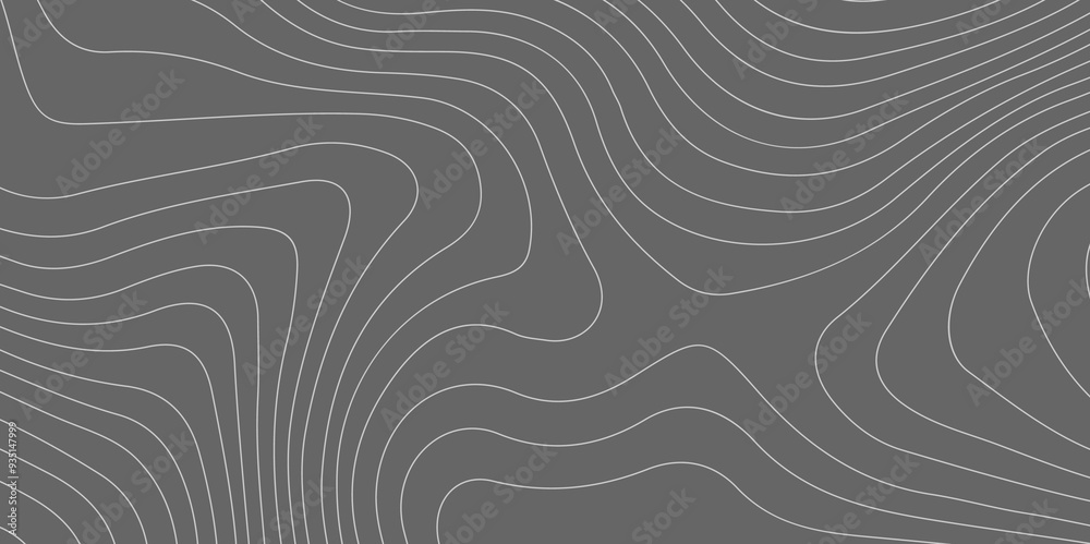 Wall mural background of the wavy topographic map background. topography relief and topographic map wave line c