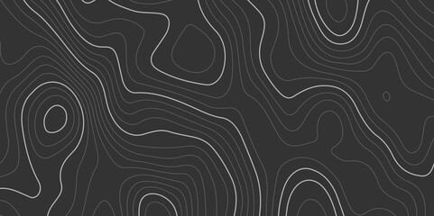 Fototapeta premium Wave topographic doted lines contour map, topographic wavy map dot line background. Abstract geographic wave grid line map. Vector illustration.