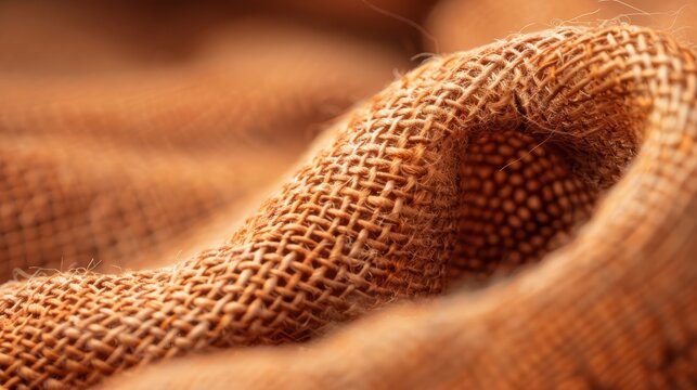  A close-up of a burlap sack filled with burlap sacks