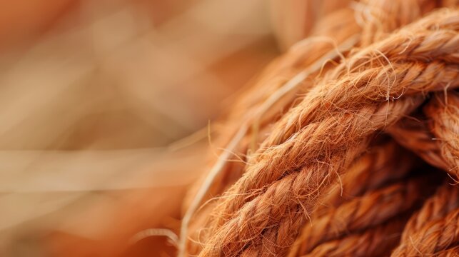  A tight shot of a rope with an indistinct portion at its end