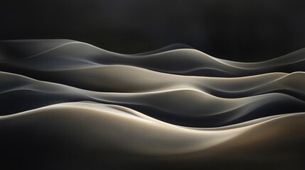 Obraz premium In this elegant abstract work, cool shades of darkness are used in the background to create a soft and peaceful atmosphere. The delicate texture of fine sand flows gently through the picture,