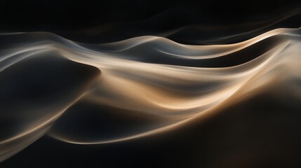 Obraz premium In this elegant abstract work, cool shades of darkness are used in the background to create a soft and peaceful atmosphere. The delicate texture of fine sand flows gently through the picture,