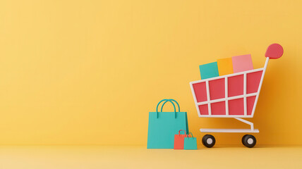 Ecommerce sales graph embedded in a shopping website layout, clear analytics visualization, 3D illustration