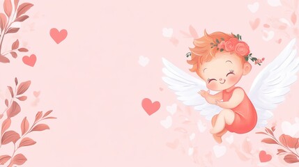 Obraz premium A cute Valentine's postcard 