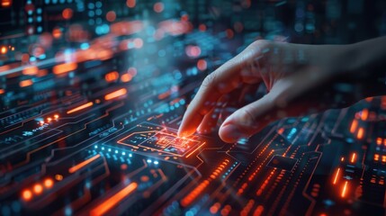 a human talking to a robotic artificial intelligence.