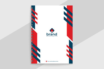 Red color notebook cover design