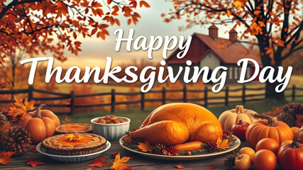 A cabin surrounded by pumpkins and autumn foliage on a sunny day