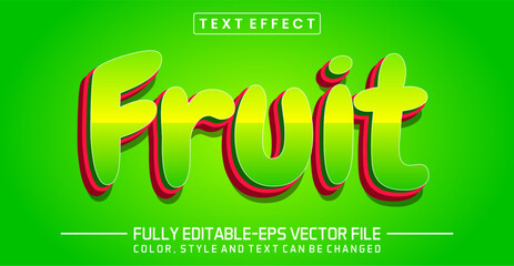 Fruits font Text effect editable