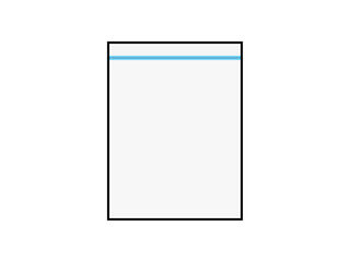 ジッパー付きビニール食料保存袋（フリーザーバッグ）：長方形黒主線青