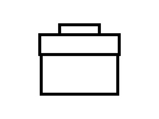 シンプルな救急箱アイコンF：黒線