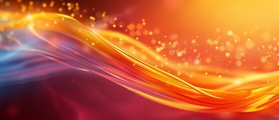  A tight shot of a vibrant backdrop featuring a blurred wave midway, and a hazy light at its core